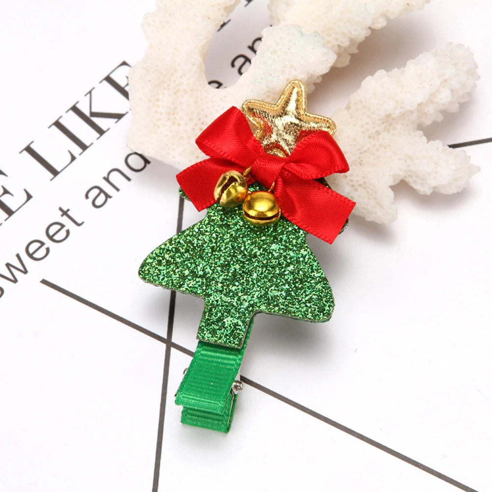 5 قطع من مشابك شعر عيد الميلاد للفتيات والأطفال وإكسسوارات أنيقة وقبعة سانتا الأيائل وأنماط شجرة قرن الوعل مثالية للحفلات