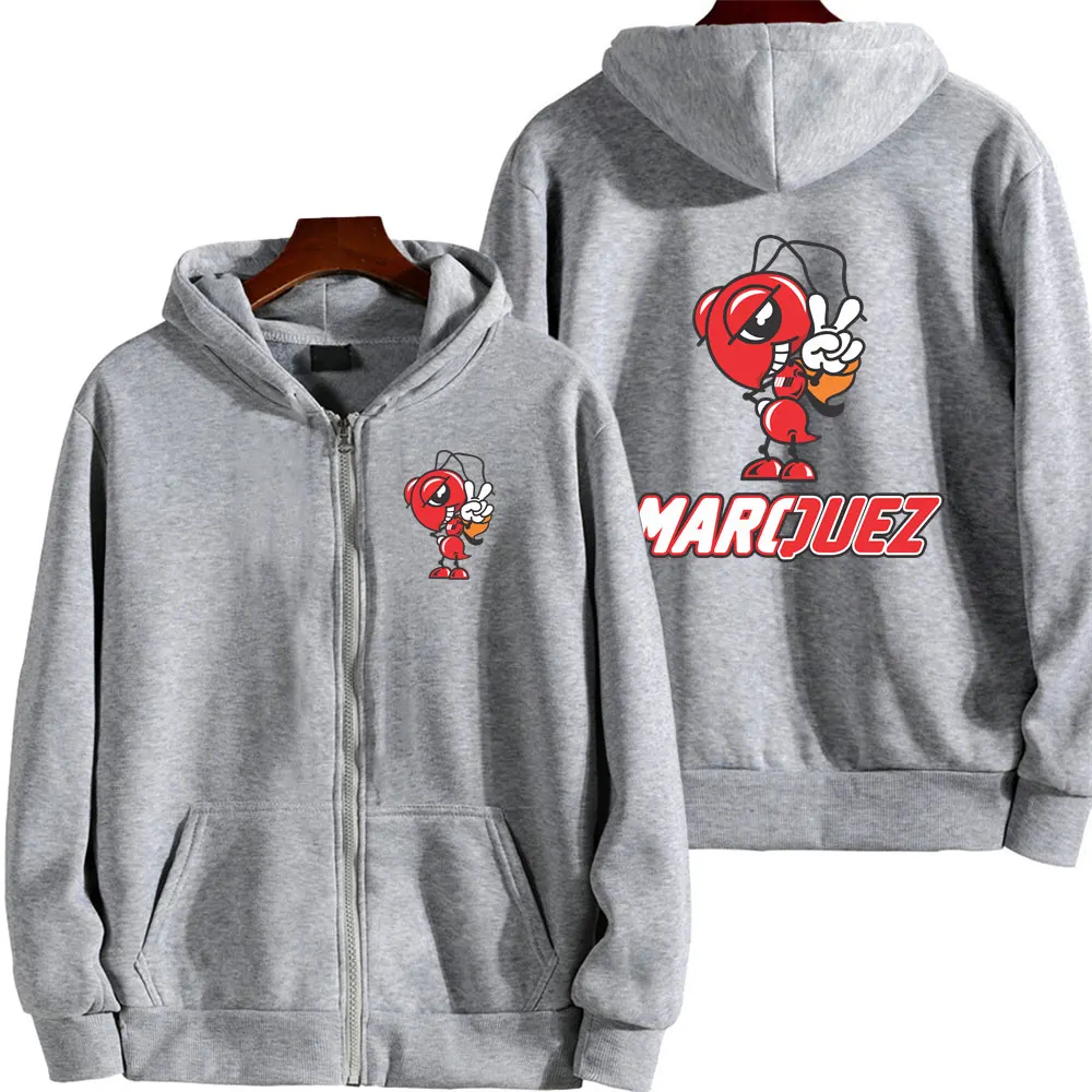 Marquez 93 Motorcycle Team Logo Men Zip Up Hoodie Spring Autumn Fashion Male Sweatshirt 2024 New Sport Women Jacket Coats