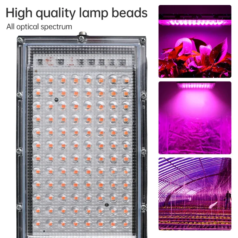 Full Spectrum LED Grow Light, Phyto Lamp, EU Plug para Estufa, Iluminação Hidropônica para Crescimento de Plantas, AC 220V, 50W, 100W, 150W