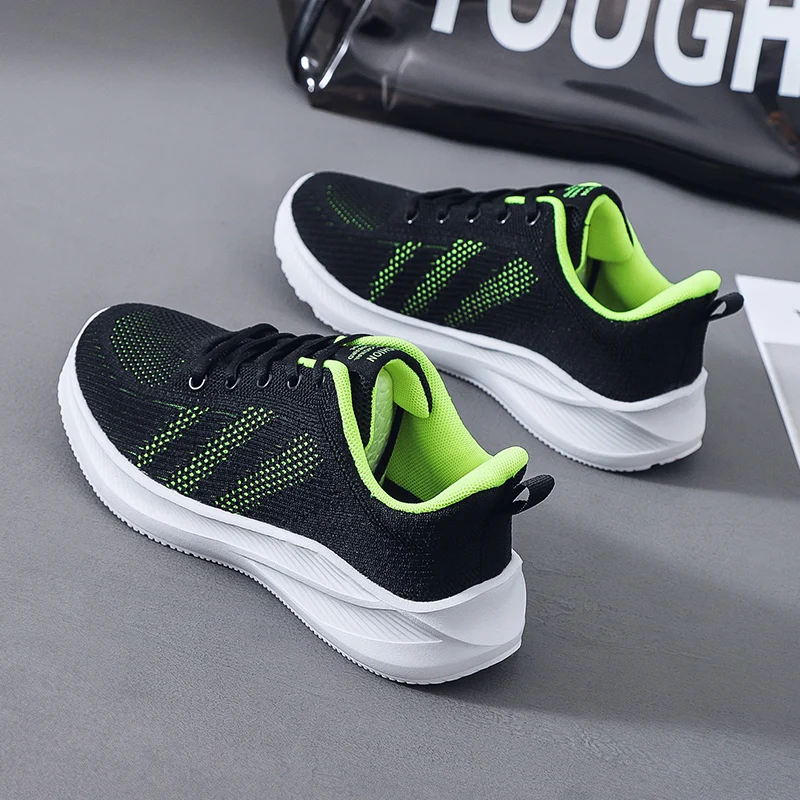 Women's casual sports shoes Fashion ultra-light flying textile sports shoes (35-42) with video