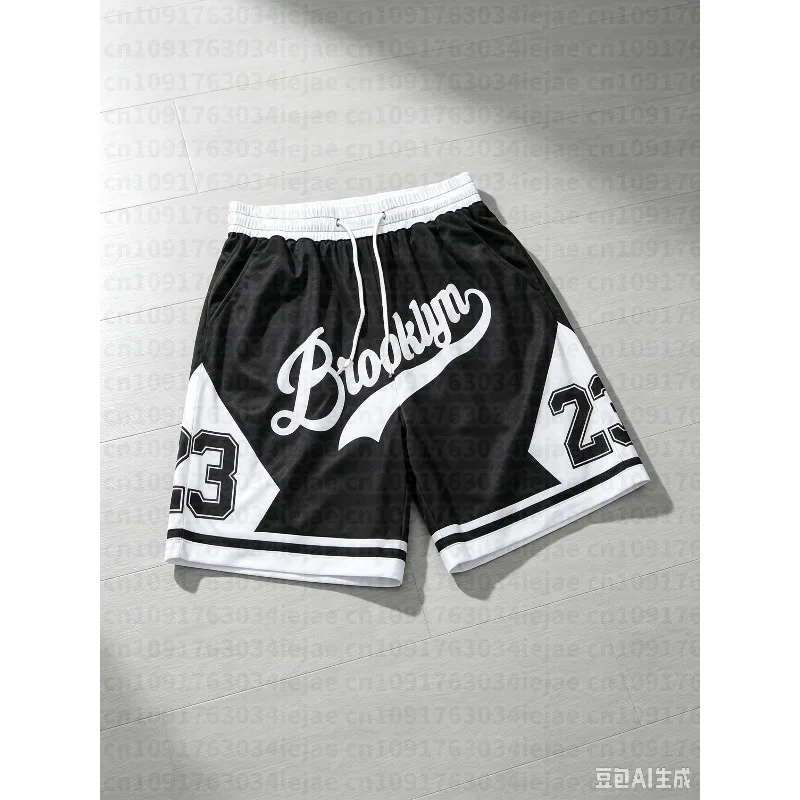 2026 Summer Kid Y2K Harajuku Street Fashion Letter Print Shorts Fashion High Street Loose Couple Basketball Short Causal Pants