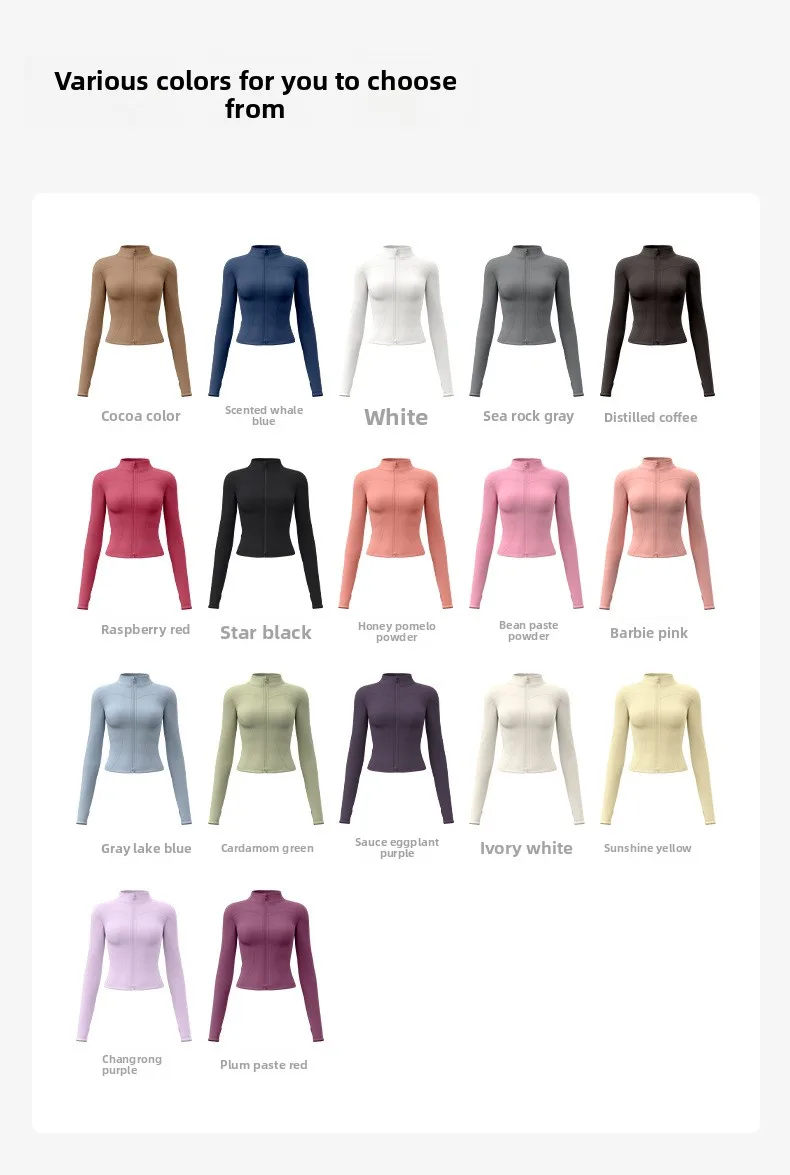 2026 Frühling Sommer Neue Yoga-Kleidung Windbreaker Damen Laufjacke Langarm Sweatshirt Sportjacken Damen Workout-Tops Activewear – Detail 1