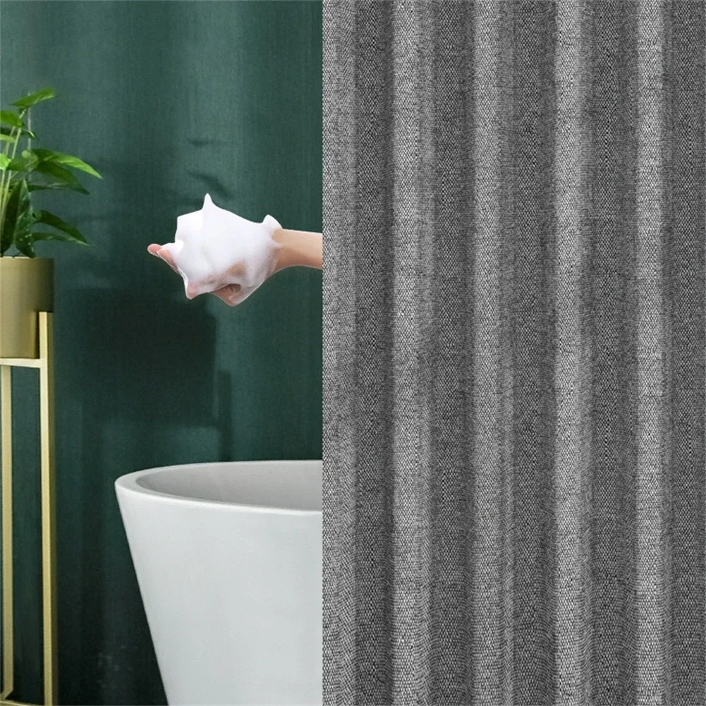 

1pcs Waterproof Shower Curtain Bath Curtains Waterproof Shower Curtain Polyester Cloth With Plastic Hooks 180x180cm