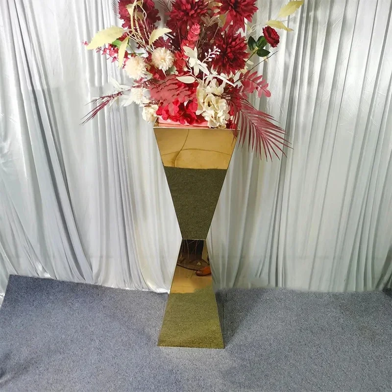 1pcs2pcs5/6/10pcspcs Vase Wedding Table Centerpieces Stainless Steel Flower Stands Vases Road Lead Party Decoration