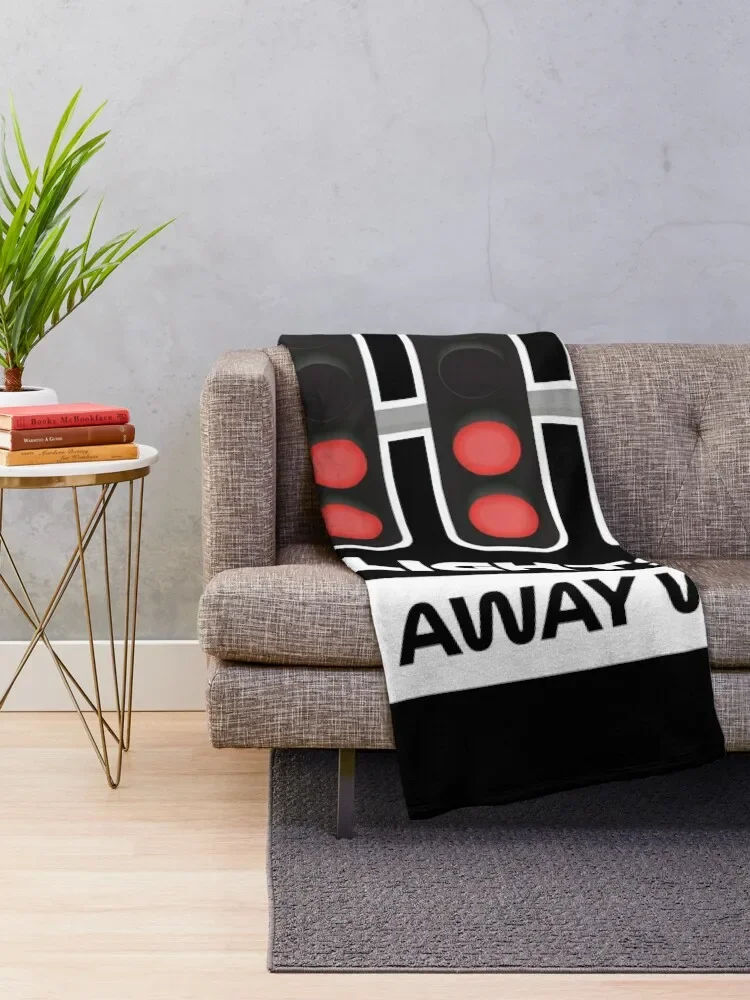 It's Lights Out and Away We Go! - Version 2 (White) Throw Blanket sofa bed Polar Multi-Purpose Designers Blankets