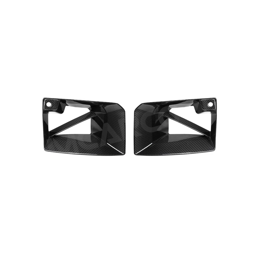 Dry Carbon Fiber Front Bumper Air Intake for BMW M2 G87 2023 + Foglamp Mesh Grill Frame Vent Dam Rim Cover FRP Car Accessories