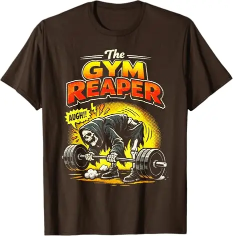 The Gym Reaper Deadlift Fail, lustiges Fitness-Bodybuilder-Gym-T-Shirt, Y2k-Skelett, Gewichtheben, Übung, ästhetische Kleidung, T-Shirts – Detail 6
