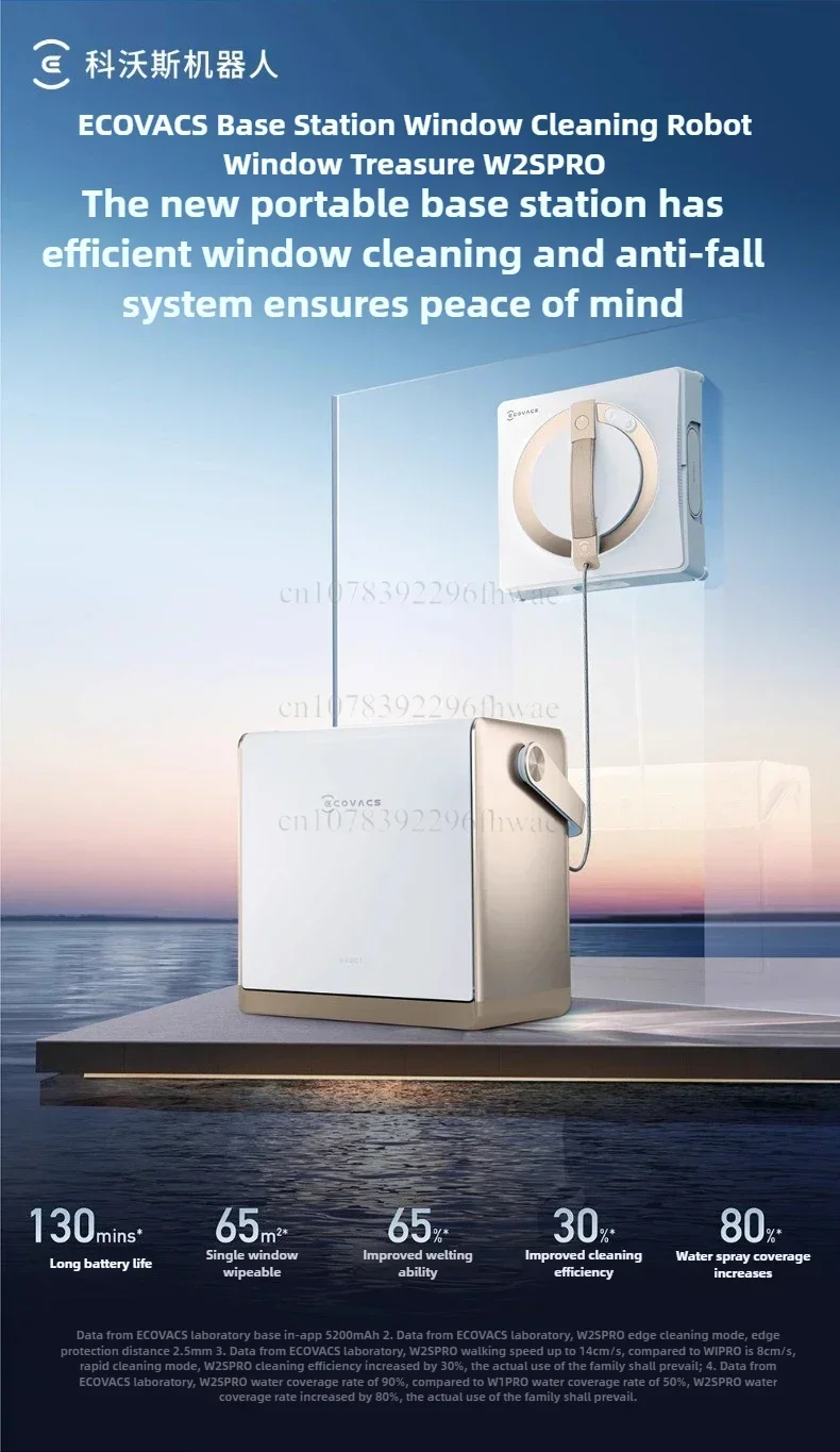 Оригинальный робот для мытья окон ECOVACS WINBOT W2S PRO, полностью автоматический робот для мытья окон, бытовая машина для мытья окон
