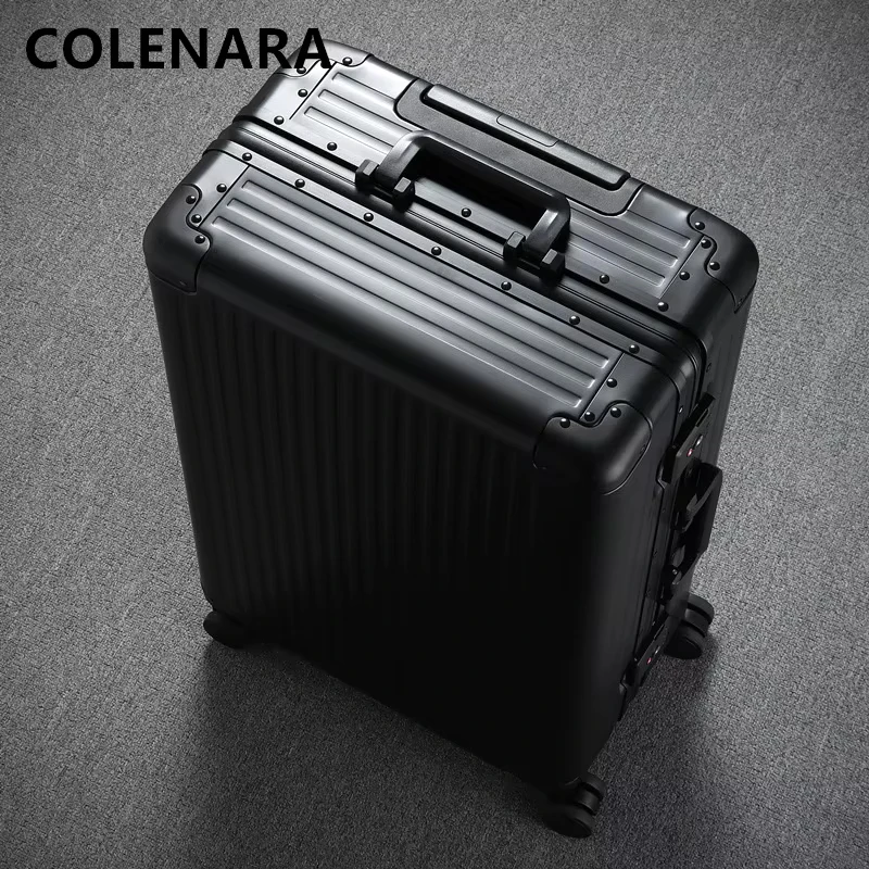 COLENARA High-quality Suitcase 20 Inches All Aluminum Magnesium Alloy Boarding Box 24