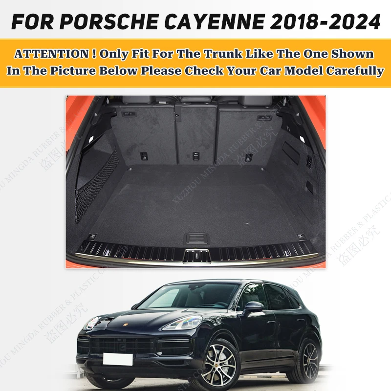 Car floor mats for Porsche Cayenne 2018-2024 23 22 21 20 19 Car Trunk Mat auto foot Pads carpet interior accessories