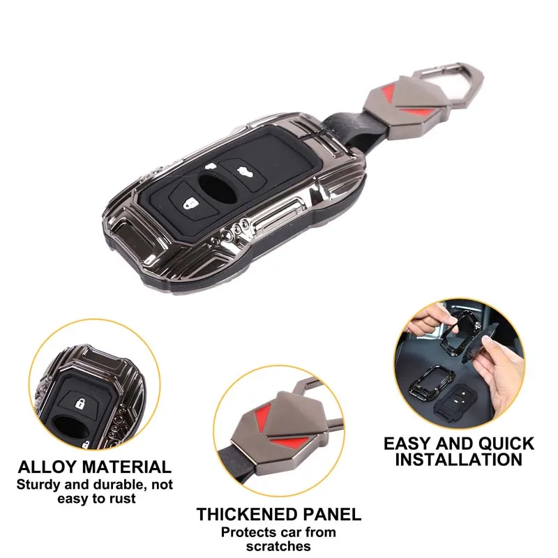 ZincAlloy Key Case Mecha Car Key Fob Cover Keychain Car Supplies For Subaru Forester XV Crosstrek BRZ Outback Legacy 2019-2026 view 6