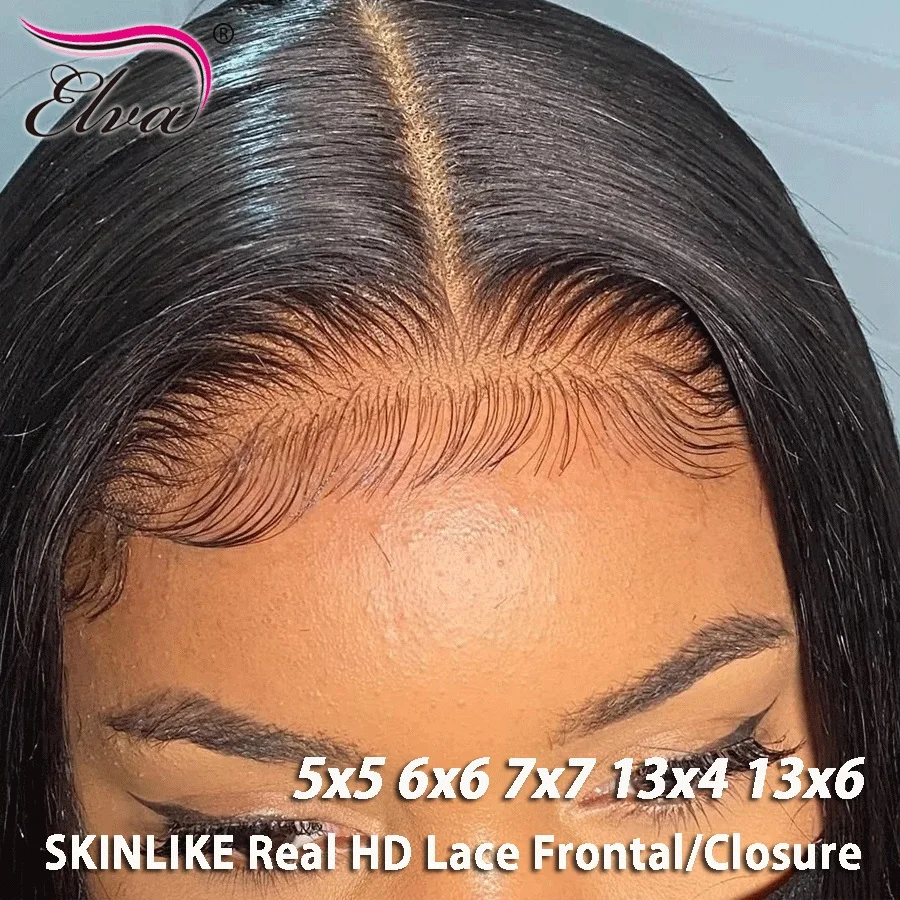 

13x6 HD кружево Фронтальная Невидимая HD Прозрачная кружевная расплавленная кожа Прямая кружевная застежка 5x5 HD Только человеческие волосы Remy Предварительно выщипанные