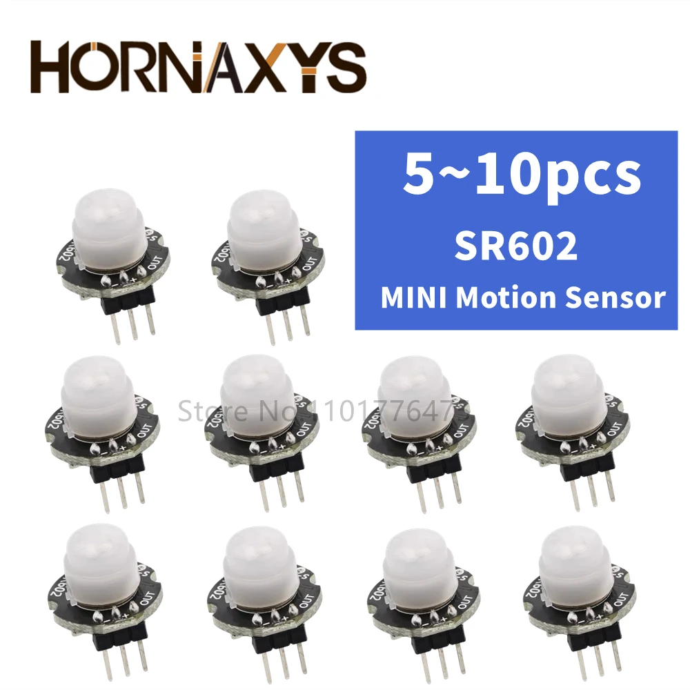 5/10pcs/MINI Motion Sensor Detector Module SR602 Pyroelectric Infrared PIR kit sensory switch Bracket for arduino Diy With lens