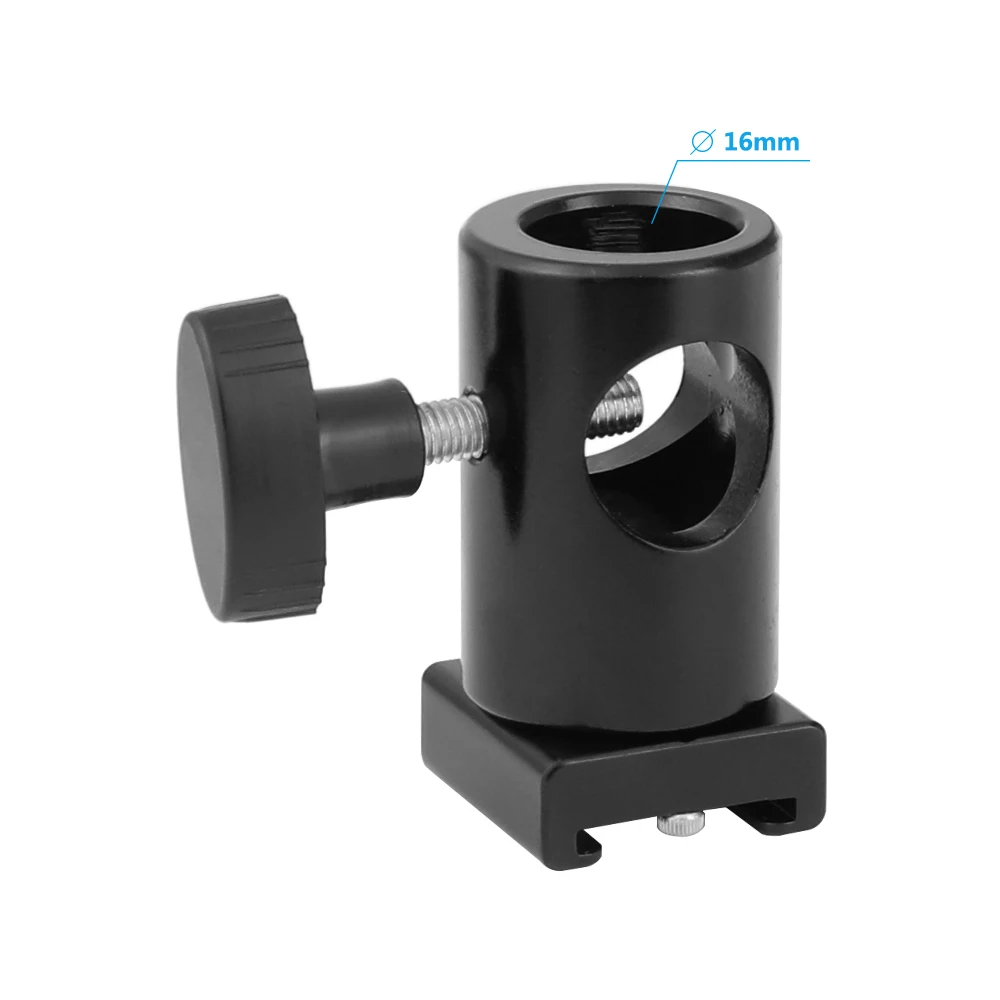 HDRIG cabezal de soporte de luz con adaptador de montaje de zapata fría, se conecta para Monitor, soporte de luz Led, soporte de cámara, accesorios de foto y Video