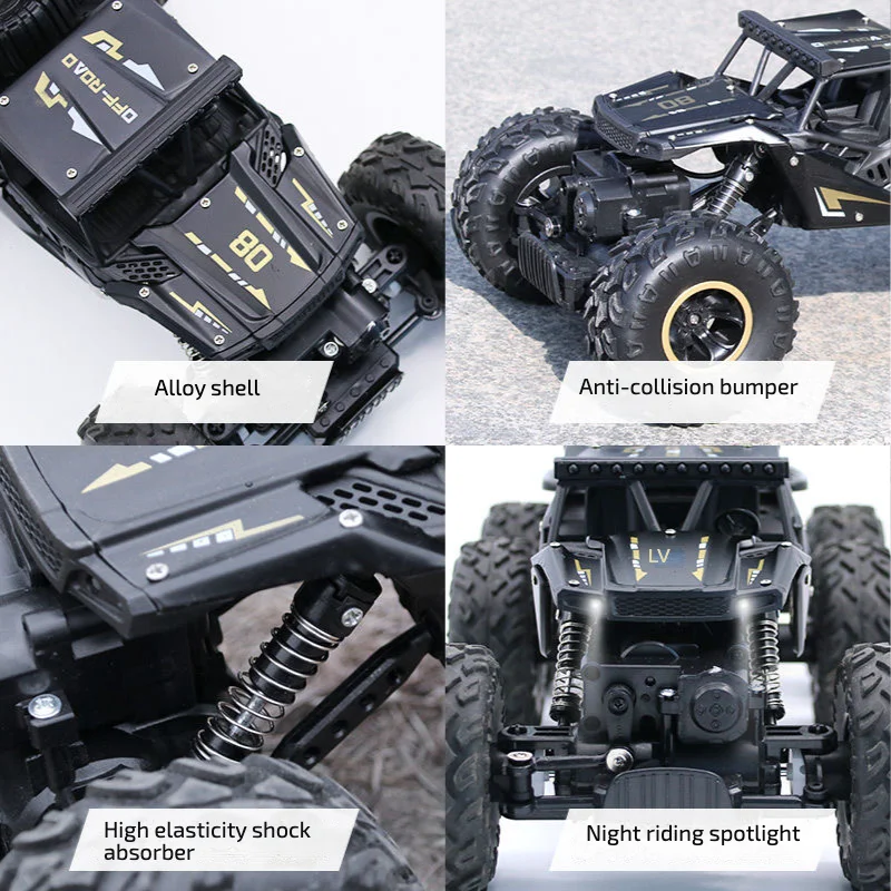 1:18 Legering Rock Crawler 4wd Off-Road Rc Auto 2.4G 4X4 Rijden Klimmen Afstandsbediening Auto Speelgoed Voor Kinderen Jongens Geschenken 5514