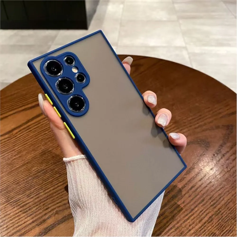 Fashion Armor Matte  Color Blocking S26 Ultra Case for Samsung S26 Plus Hard PC Shockproof Camera Protector Funda Bumper Cover