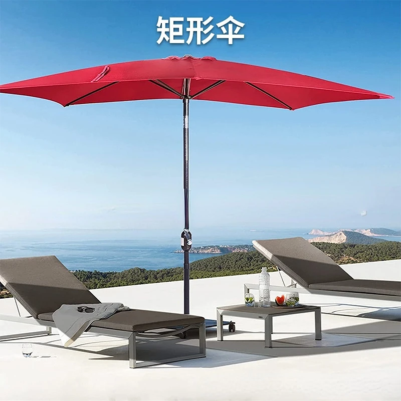 Courtyard sunshade large outdoor sunshade umbrella canopy stall square rectangular stall umbrella