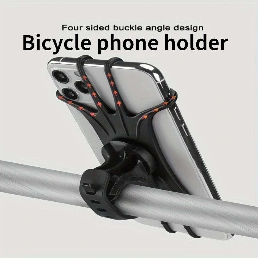 

Bicycle phone holder, silicone anti slip shock-absorbing strap, mountain road handlebar riding equipment