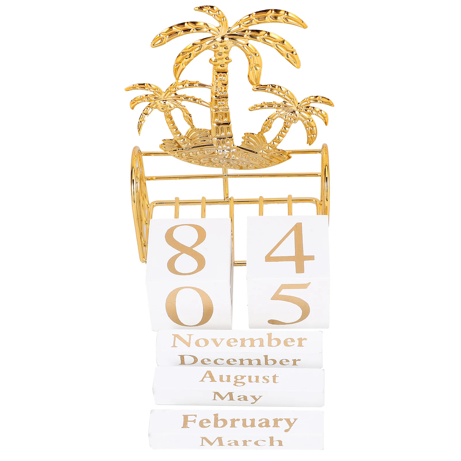 

1 Set Of Wooden Blocks Stylish Desktop For Office Home Decor Block Desk Wood Perpetual Household Table Calendar Office Supply