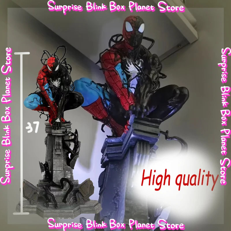 

Spider-Man Action Figure Marvel Comics Venom Symbiosis Series Plug-In Garage Kit Glow Model Statue Collectible Christmas Gift