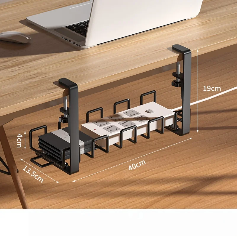 

Under Desk Cable Management Tray No Drill Heavy Duty Adjustable Cord Organizer 15kg Capacity for Office Home Desk