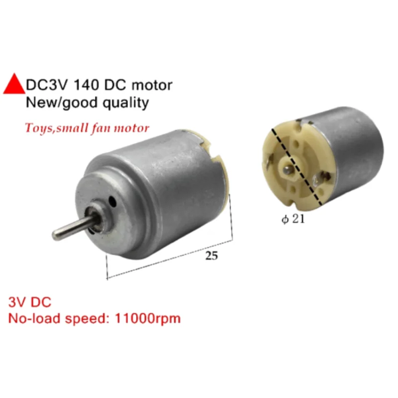 

DC3V 140 DC Motor,New/good Quality Toys, Small Fan Motor