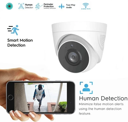 Imagen 2 del producto Cámara IP HD de 8MP, 4K, Wifi, cámara de seguridad domo de 5MP, 4MP, 3MP, Audio bidireccional, alarma de detección de movimiento inteligente AI, P2P NVR