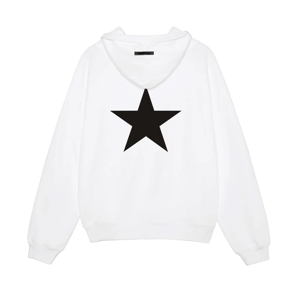 Stars pattern Men Women Spring and Autumn 2024 casual sweater Street hoodie knit retro hip hop knit hoodie retro pullover