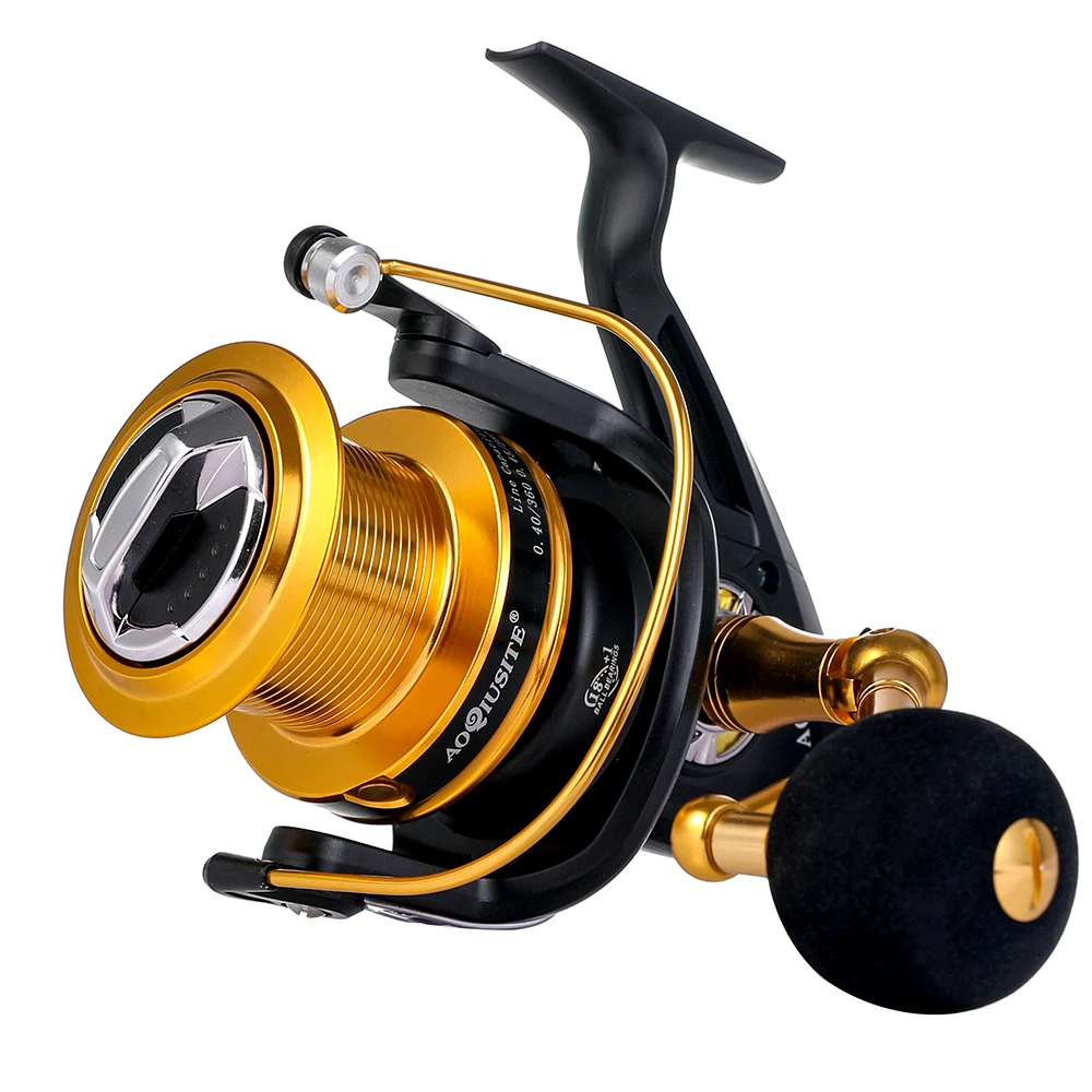 

AQ8000 AQ9000 AQ10000 Fishing Wheel 15 Kg Drag Power Sea Boat Rock Surf Fishing Reel with Drag Sound Metal Spool Bold Wire Loop