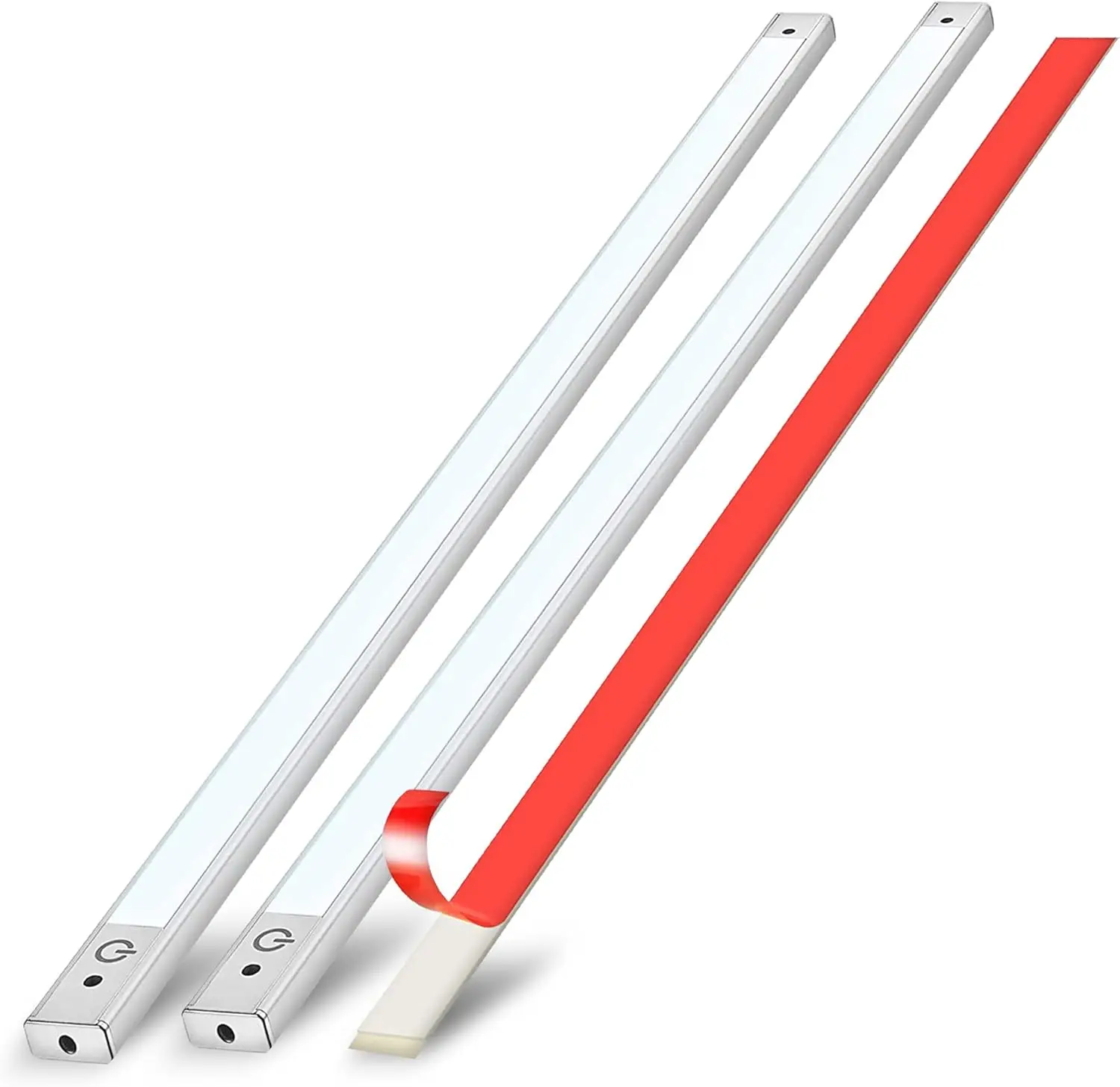 フォナー-キャビネット照明の下、カウンターライトの下、ハードワイヤー、プラグイン取り付け、キッチンクローゼット、LED、2パック、24インチ