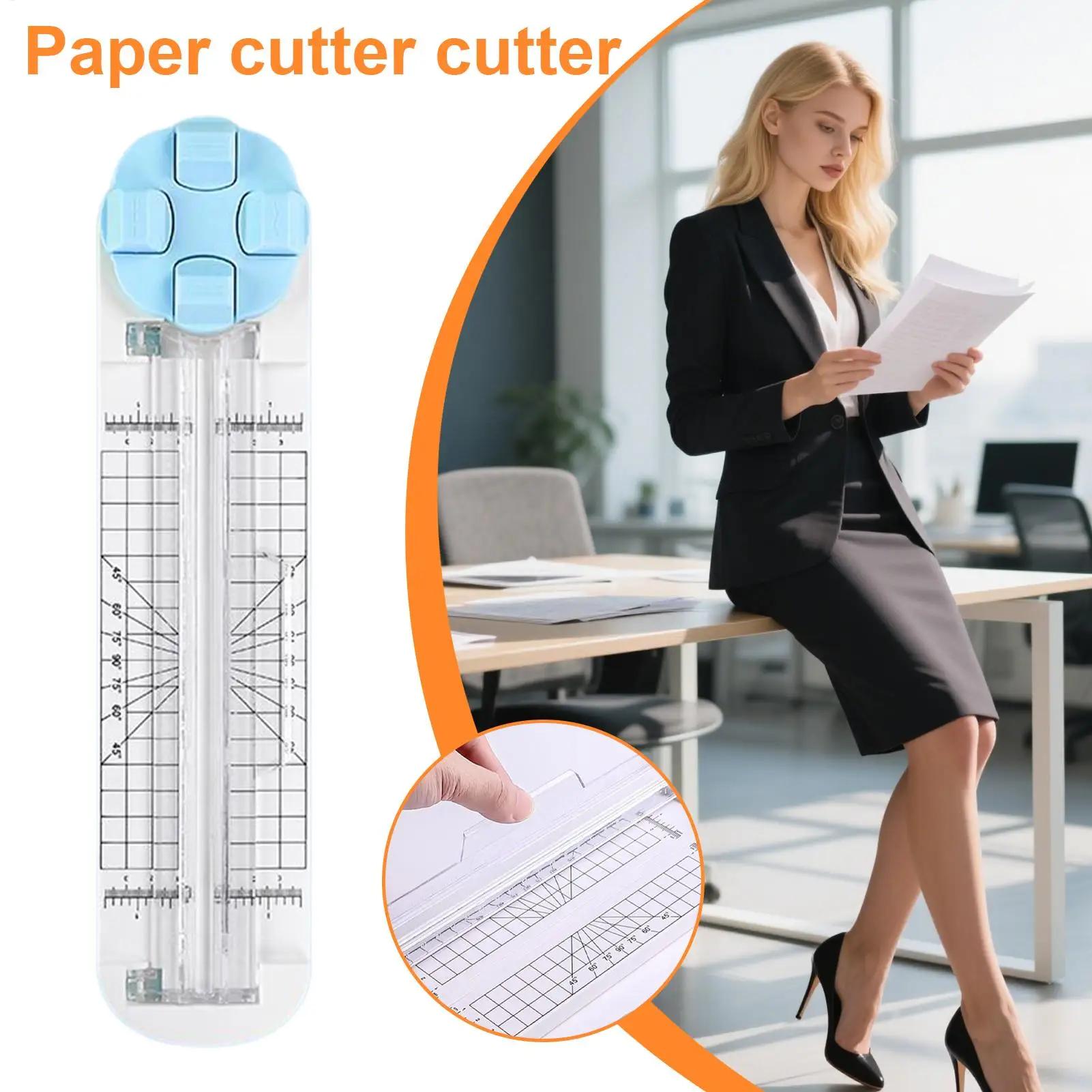 4-in-1 Paper Trimmer & Photo Cutter - Multi-Function Tool for Scrapbooking, Cardboard, Wrapping Paper for School & Classroom