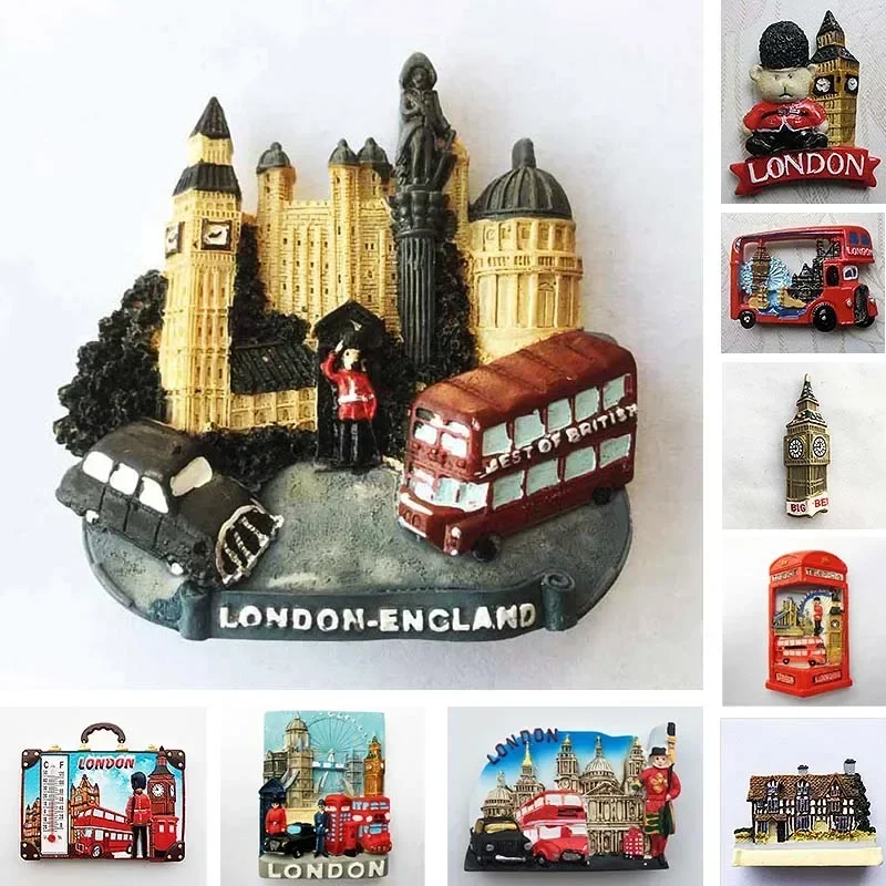 Britânico geladeira ímãs ônibus londres grande ben parlamento escócia inglaterra viagens lembranças geladeira adesivos decoração para casa