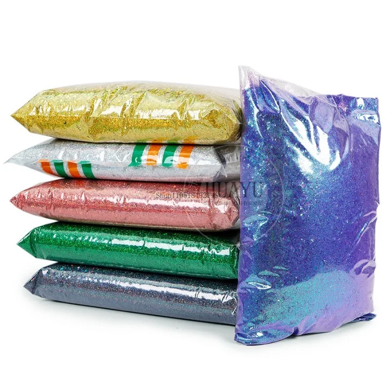 1Kg Glitter Sequins Flowing Sand Rainbow Color Creative Crystal Mud Production Art Painting/handicraft Decoration Mixed Powder