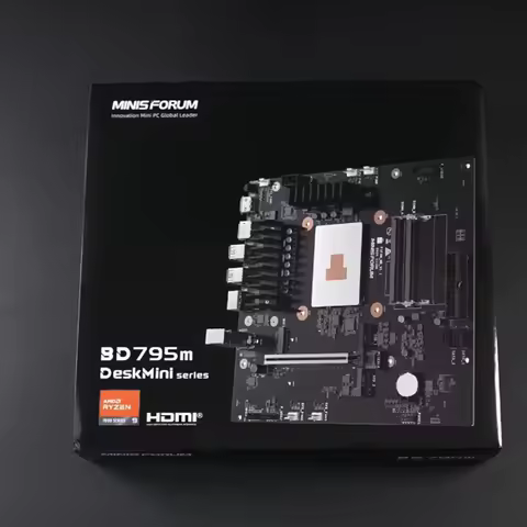 MINISFORUM BD795M AMD Ryzen 9 7945HX NAS Motherboard, 2*DDR5 2*NVMe 2*SATA3.0 PCIe4.0 x16 Gaming Mini PC M-ATX Mainboard New