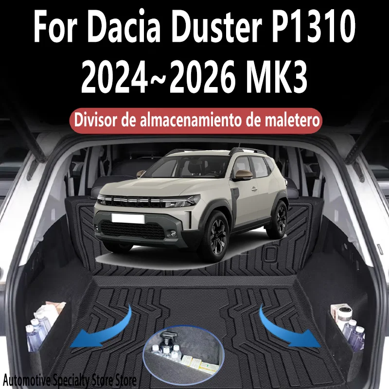 For Dacia Duster P1310 2024~2026 25 MK3 Trunk Storage Partition Thickening Storage Auto Interior Parts Organizer Car Accessories