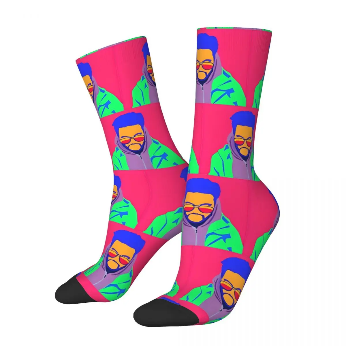 The Weeknd Blinding Lights Dawn FM Stockings Unisex Men Socks Medium Soft Funny Socks Winter Running Sports Non Slip Design Sock