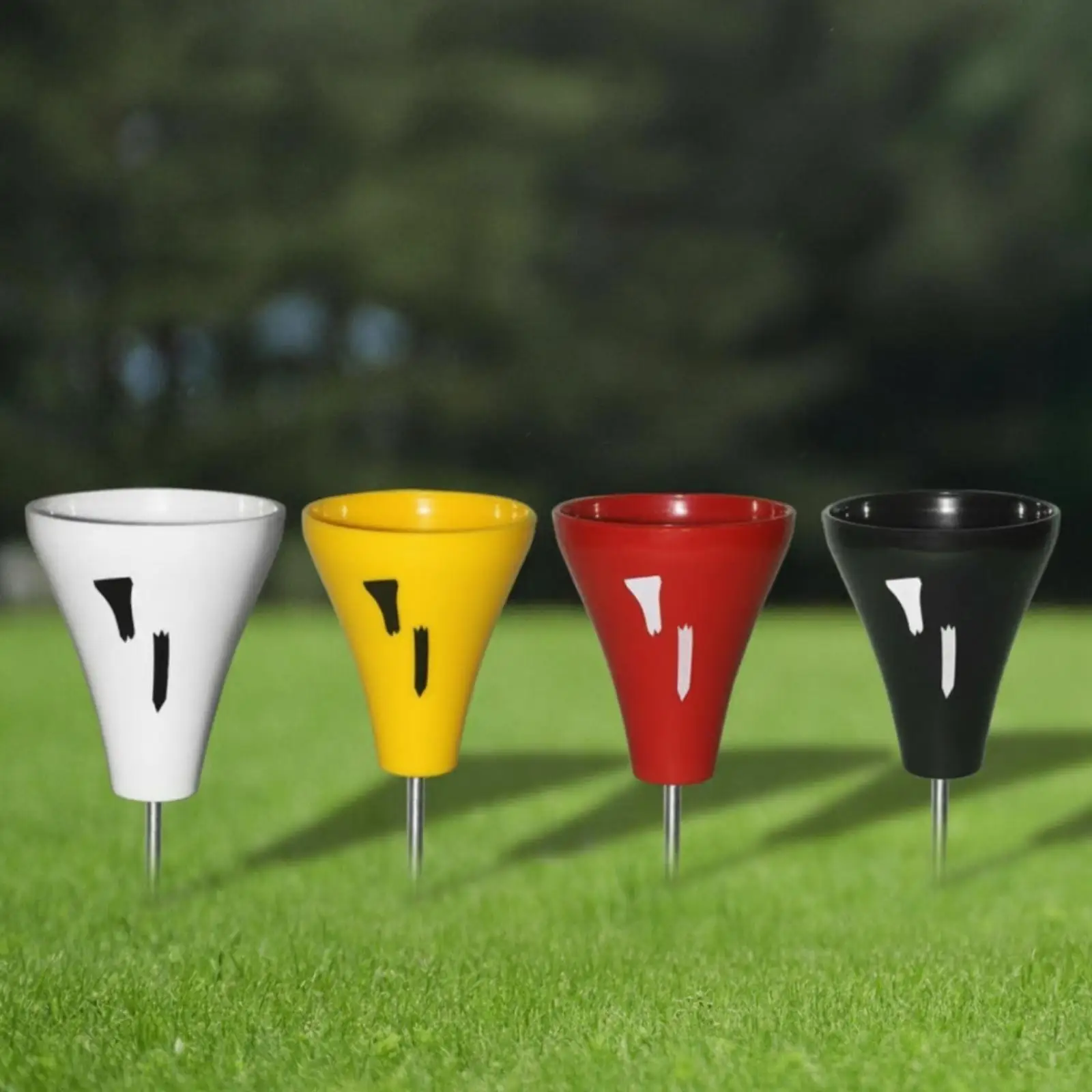 Golf Marker ABS Plastic Flared Cone Design Lightweight Tee Mark Visual Tool for Course Setup Routine