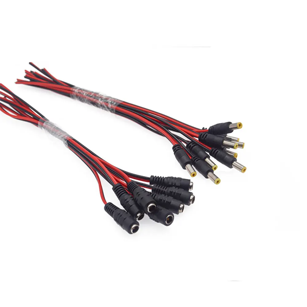 DC Male and Female Head 30cm DC5.5*2.1 Red Black Power Cord Monitoring Camera Power Cord Pure Copper DC5521 Solar Panel Cable