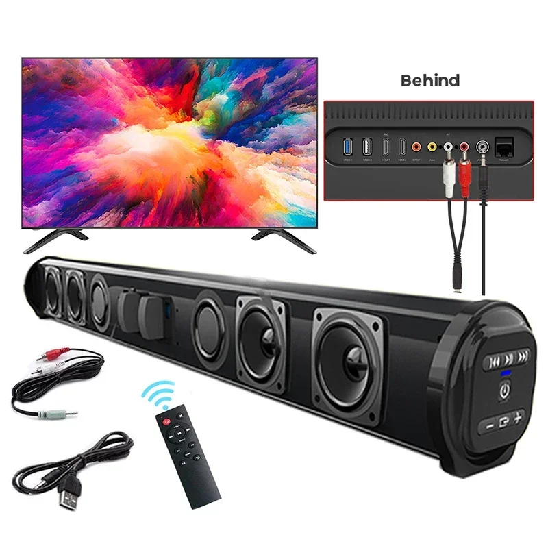 Wireless Bluetooth Sound Bar Speaker System Super Bass Wired Surround Stereo Home Theater TV Projector Powerful BS10,BS28A,BS28B