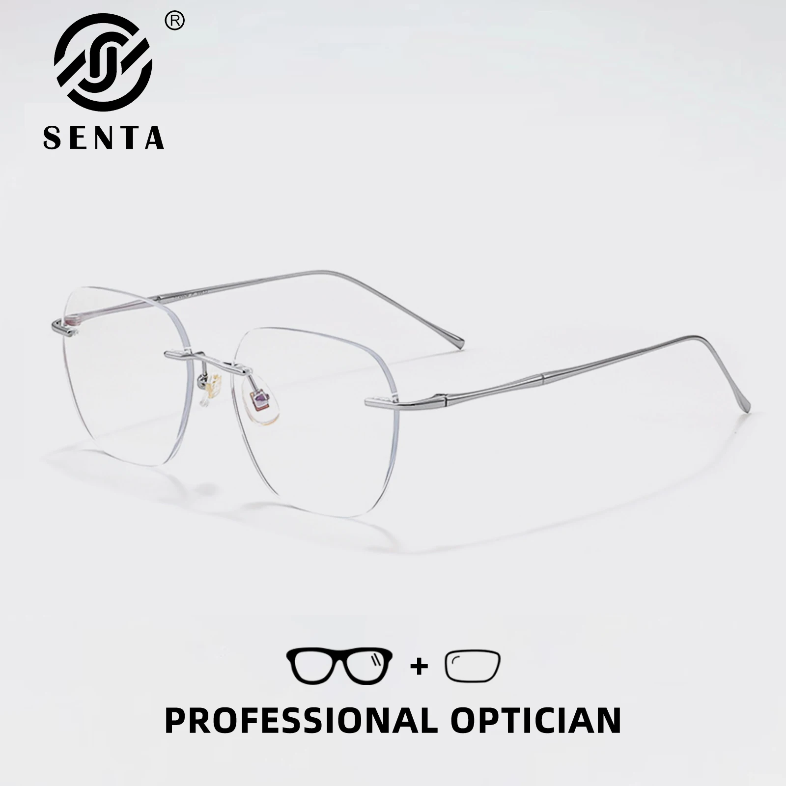 

Pure Titanium Frame Blue Light Blocking Myopia Glasses Men Women Optical Glasses with Recipe Computer Magnifying Eyeglasses +1 2