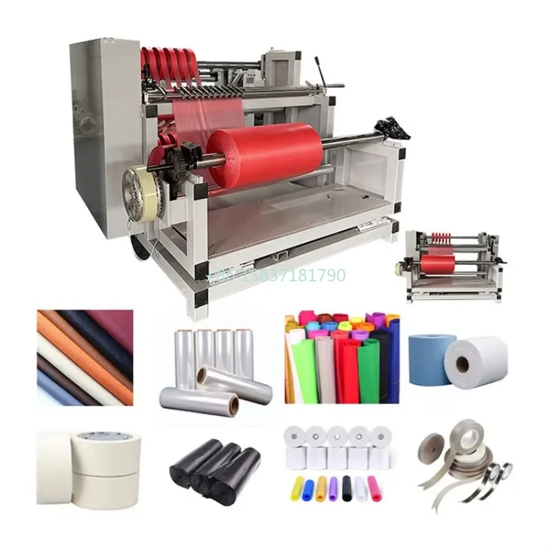 Automatic Paper Cutter Thermal Paper Meltblown Fabric  Slitting Machine Toilet Tissue Paper Roll Rewinding Slitter Machine Price