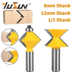 YUSUN 2PCS 90° Edge Banding Assembly Router Bit Woodworking Milling Cutter For Wood Tools