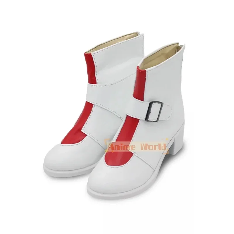 カーマインコスプレ靴ブルーベリーアカデミー PU 靴ハロウィンカーニバルブーツコスプレ小道具カスタムメイド