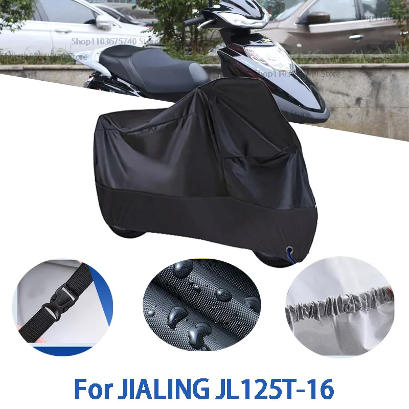 

Motorcycle Full Covers For JIALING JL125T-16 Car Outdoors Sun Protection Dust No Ear Thickened Oxford Clothcover Accessories