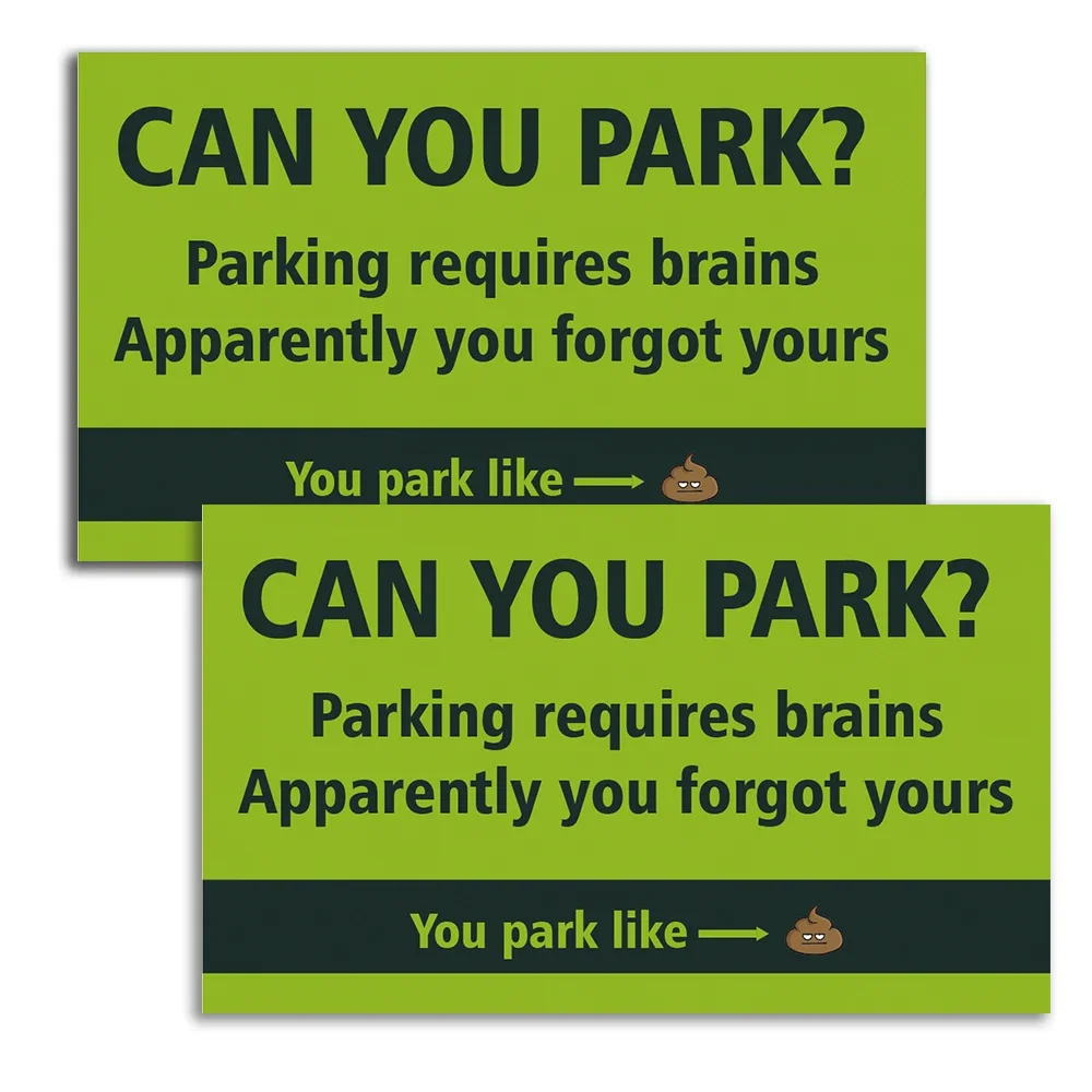 

50pcs Funny Parking Complaint Sticker Cards | "Can You Park" Humorous Car Notes for Bad Parkers