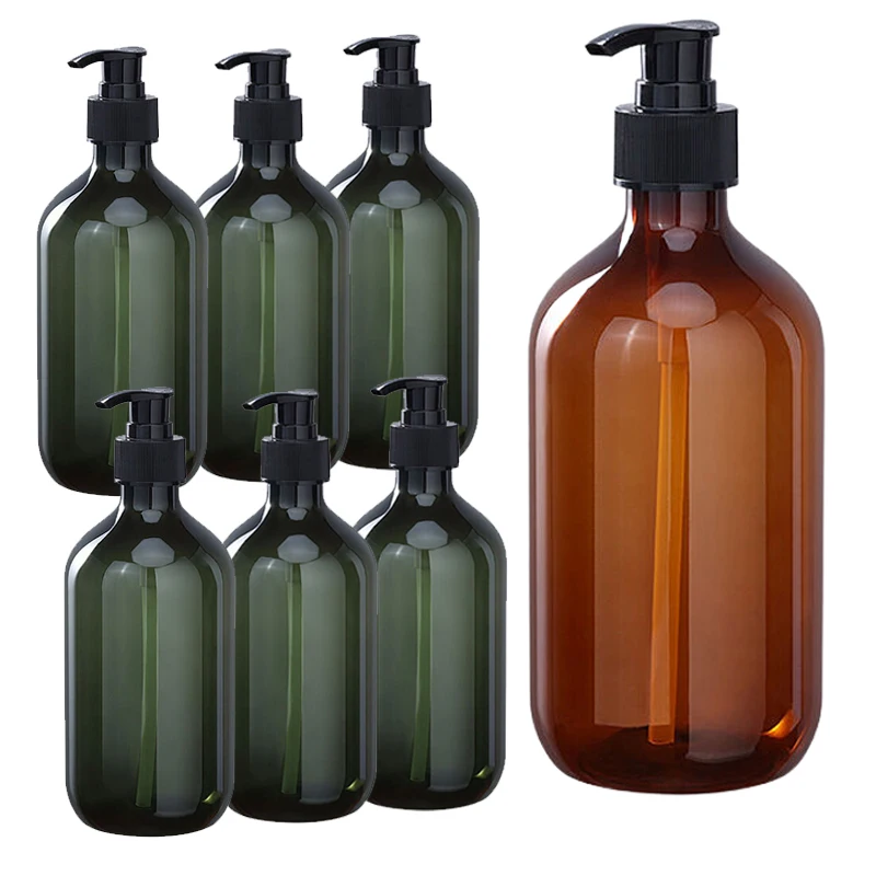 

16 шт. портативный 300/500 мл пустой пластиковый флакон с насосом многоразовый дозатор с насосом контейнер для мыла, лосьона, геля для душа, принадлежности для ванны