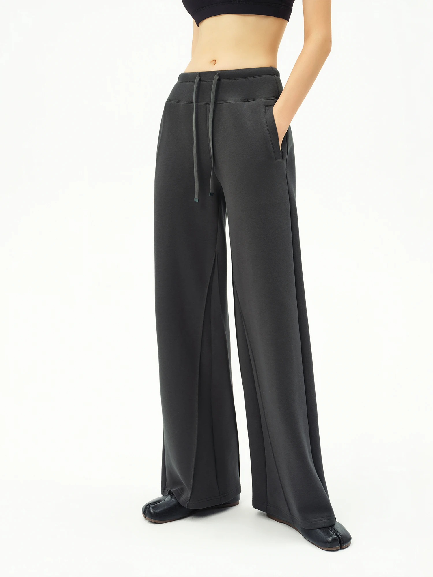 ZIQIAO 2026 Herbst Damen Leichte Weiche Baumwoll-Strickhose in Bootcut & Geradem Schnitt - Bequeme Hohe Taille für den Alltag – Detail 20