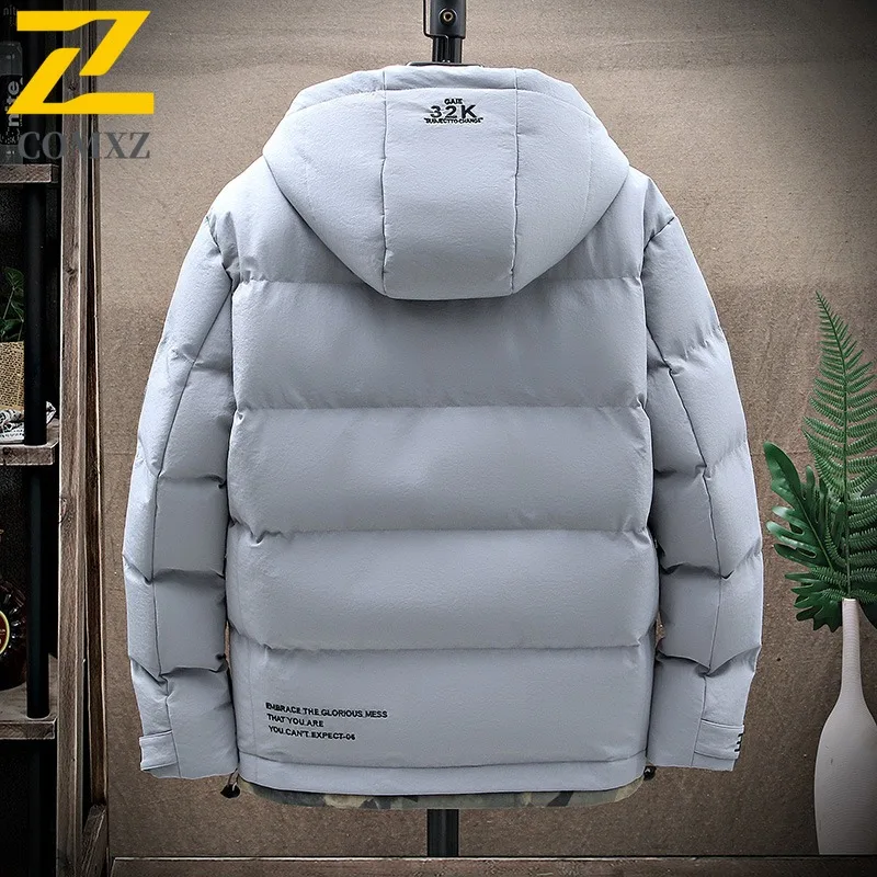 Winter Warm Jacket Men's Trendy Casual Thick fleece-lined Comfortable Windproof Cotton Coat Youth Brand Baseball Clothes Parkas