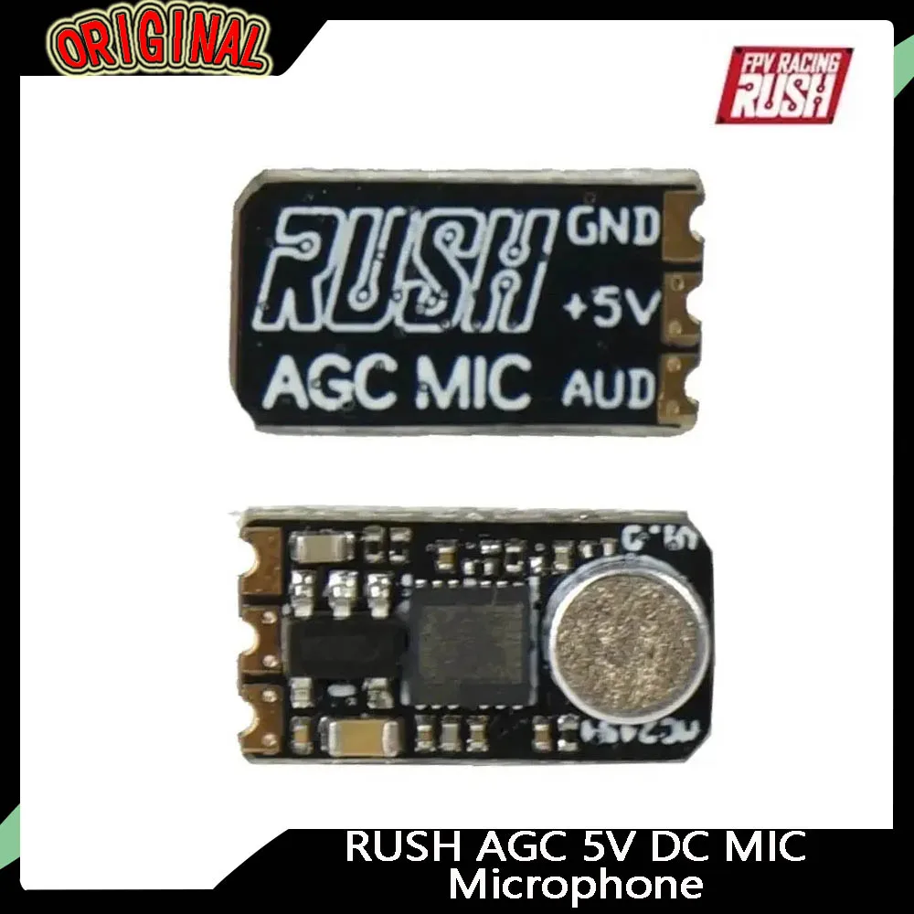 Mikrofon RUSH AGC 5V DC do drona RUSH TANK Mini FPV RC, nadajnika VTX, quadcoptera, modelu multirotora, część zamienna