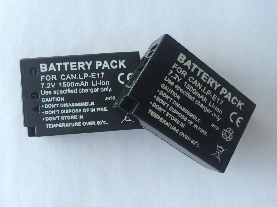 Batería de Litio LP-E17 de 1500mAh Compatible con Cámaras Digitales Canon EOS M3, EOS 750D, 760D, LP-E17, con Decodificación Completa